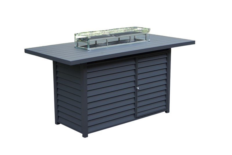 All-Aluminum Fire Pit Bar Table
