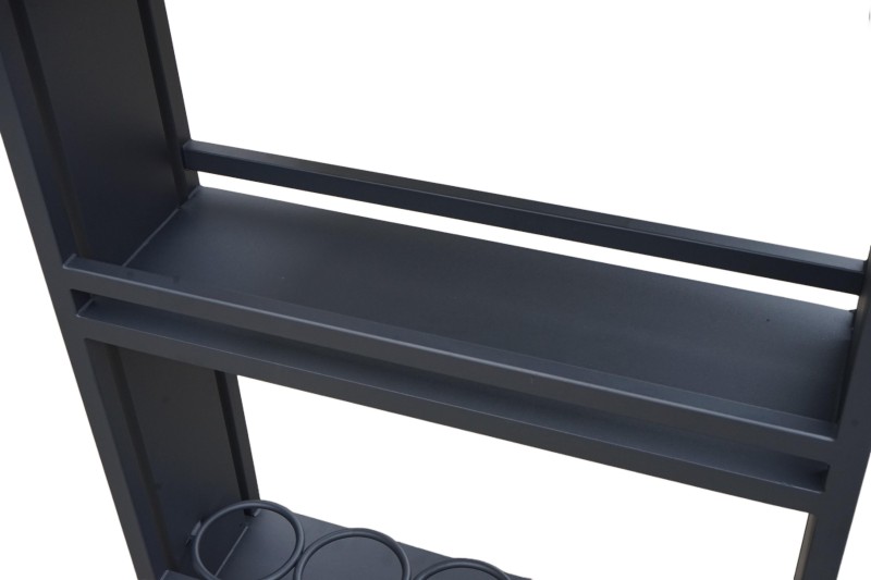 All-Aluminum Outdoor Bar Table With Storage Rack