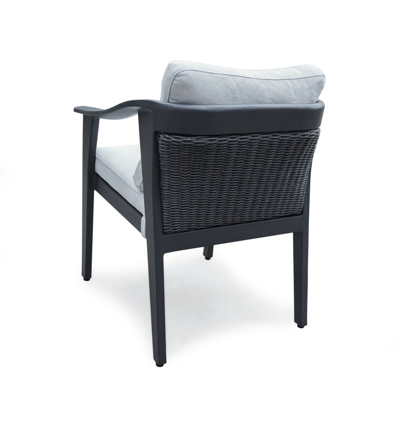 Dining Chair With Rattan Backrest