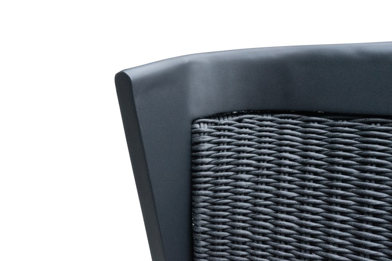 Dining Chair With Rattan Backrest