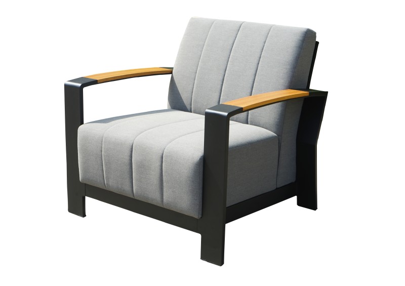 Armchair With Teak Armrests
