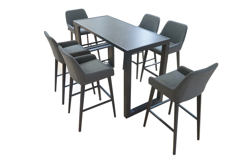6 Seat Rectangular Bar Set