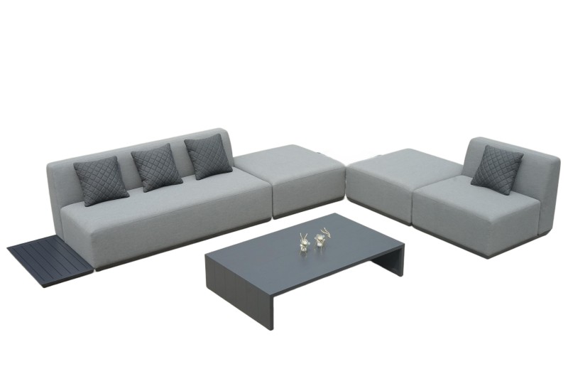 Outdoor Fabric Armless With Coffee Table