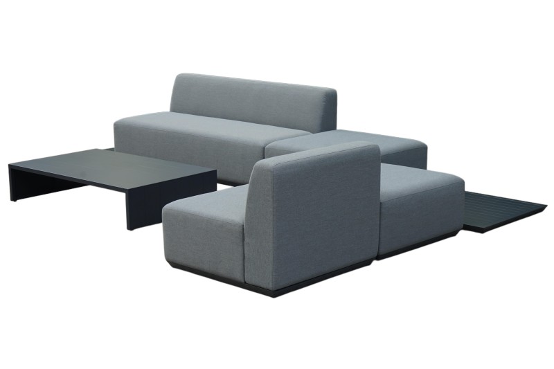 Outdoor Fabric Armless With Coffee Table