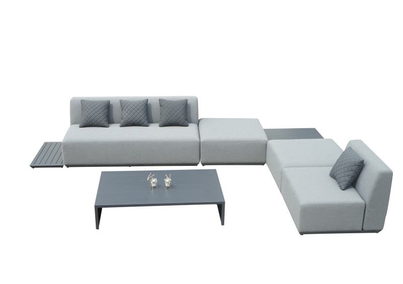 Outdoor Fabric Armless With Coffee Table